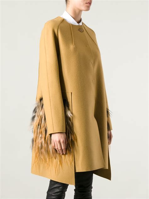 fendi vest with fur pockets|fendi women' s trench coats.